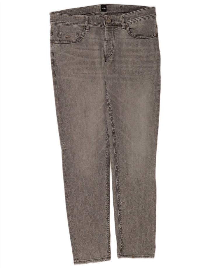 Hugo Boss Mens Slim Jeans W34 L32 Grey Cotton