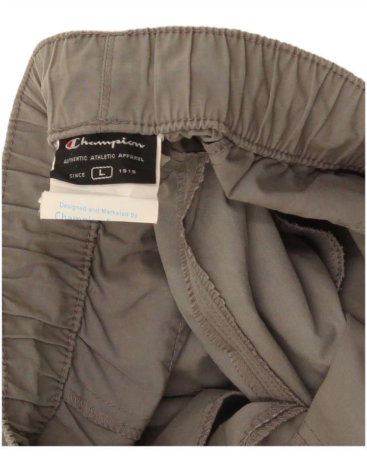 Champion Mens Capri Tracksuit Trousers Large  Grey Cotton