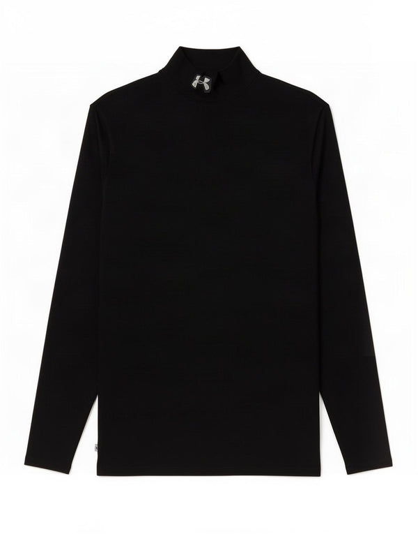 Under Armour Mens Top Long Sleeve Medium Black Nylon