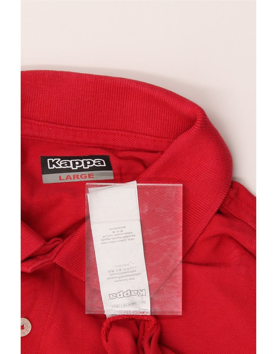 KAPPA Mens Polo Shirt Large Red Cotton Vintage Kappa and Second-Hand Kappa from Messina Hembry 