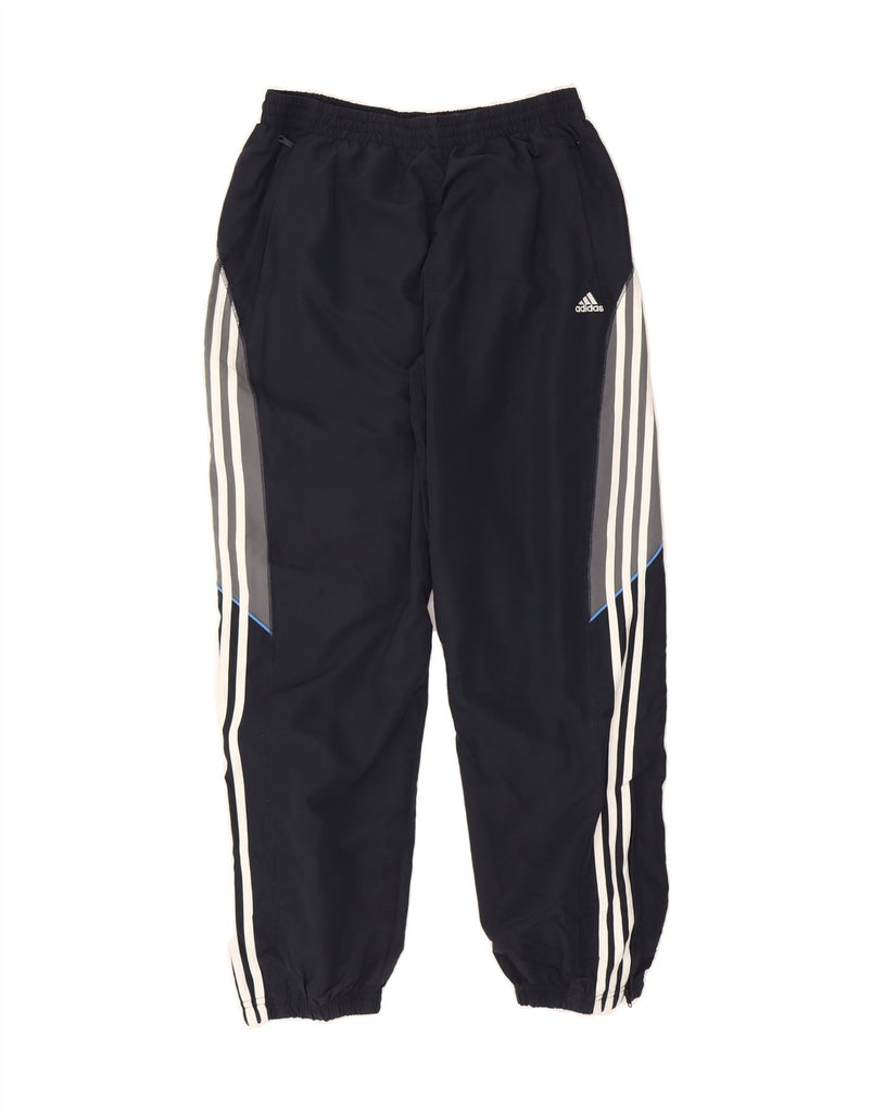 ADIDAS Mens Tracksuit Trousers Joggers Medium  Navy Blue Colourblock Vintage Adidas and Second-Hand Adidas from Messina Hembry 