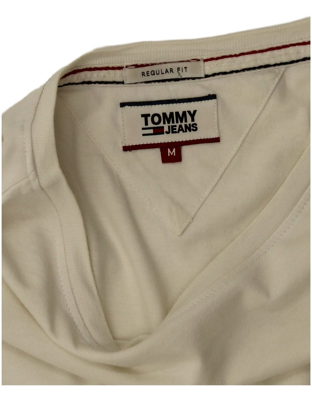 Tommy Hilfiger Mens Regular Fit T-Shirt Top Medium White Cotton