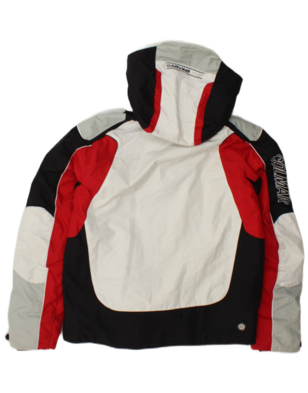 Colmar Womens Hooded Ski Jacket EU 38 Medium White Colourblock