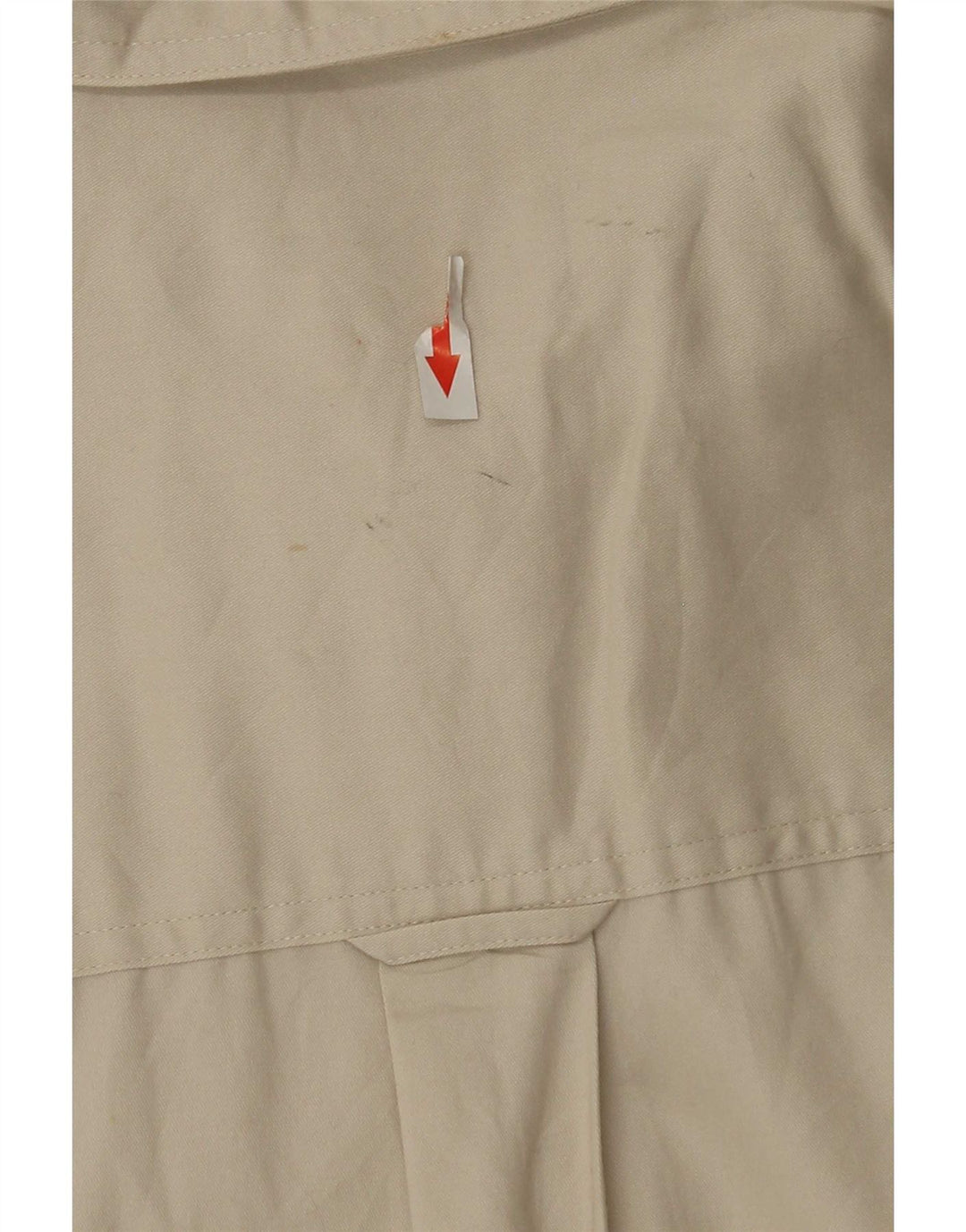 Chaps Mens Easy Care Shirt Large Beige Cotton