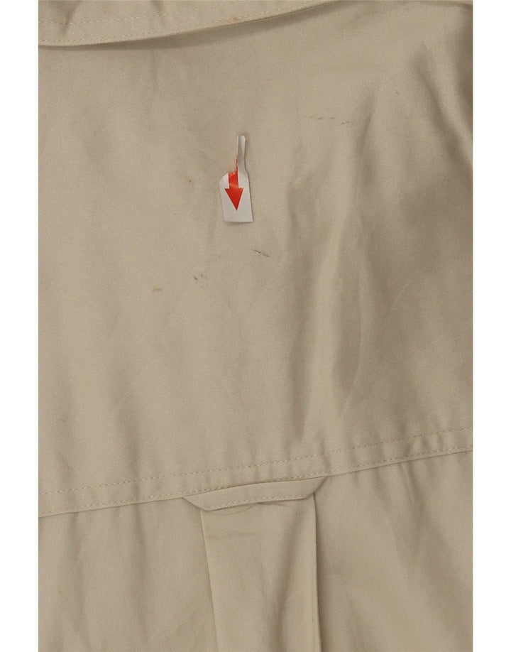 Chaps Mens Easy Care Shirt Large Beige Cotton