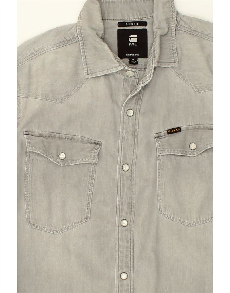 G-STAR Mens Slim Fit Denim Shirt Medium Grey Cotton | Vintage G-Star | Thrift | Second-Hand G-Star | Used Clothing | Messina Hembry 