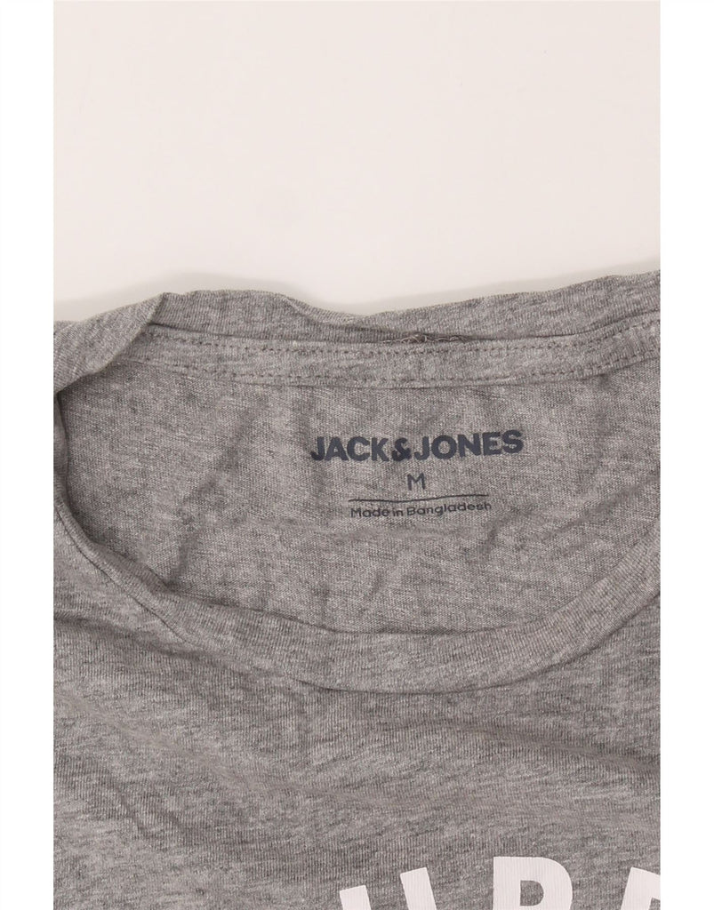 JACK & JONES Mens Graphic T-Shirt Top Medium Grey Vintage Jack & Jones and Second-Hand Jack & Jones from Messina Hembry 