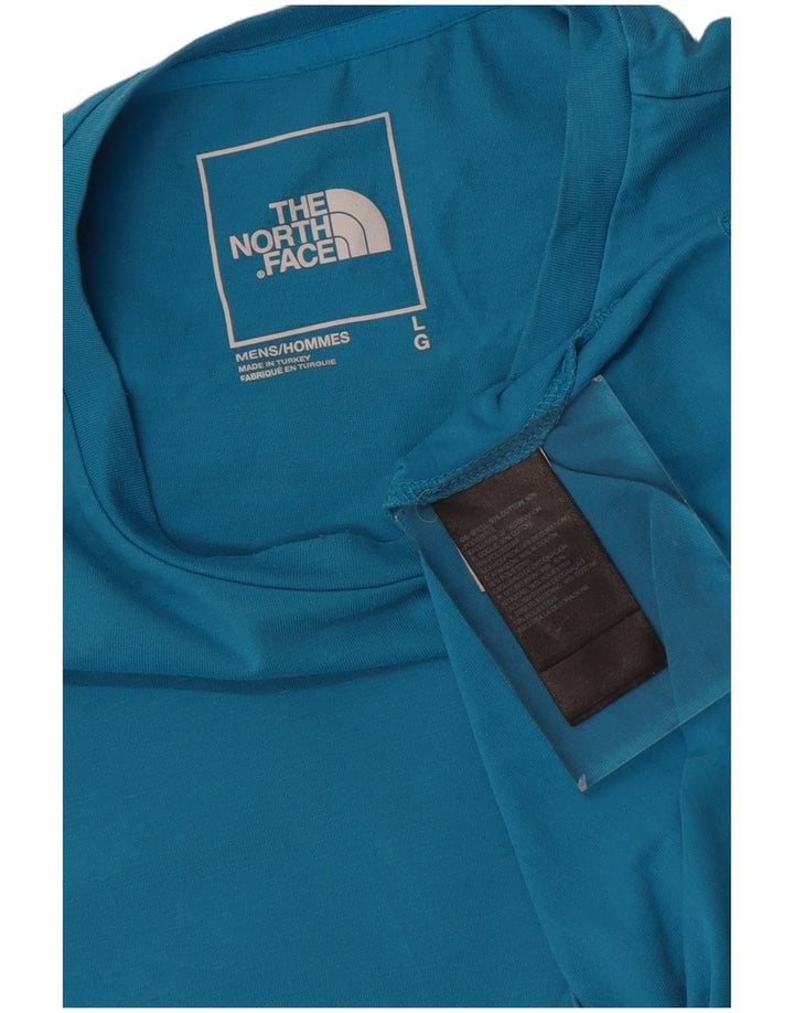 The North Face Mens Graphic T-Shirt Top Large Blue Cotton