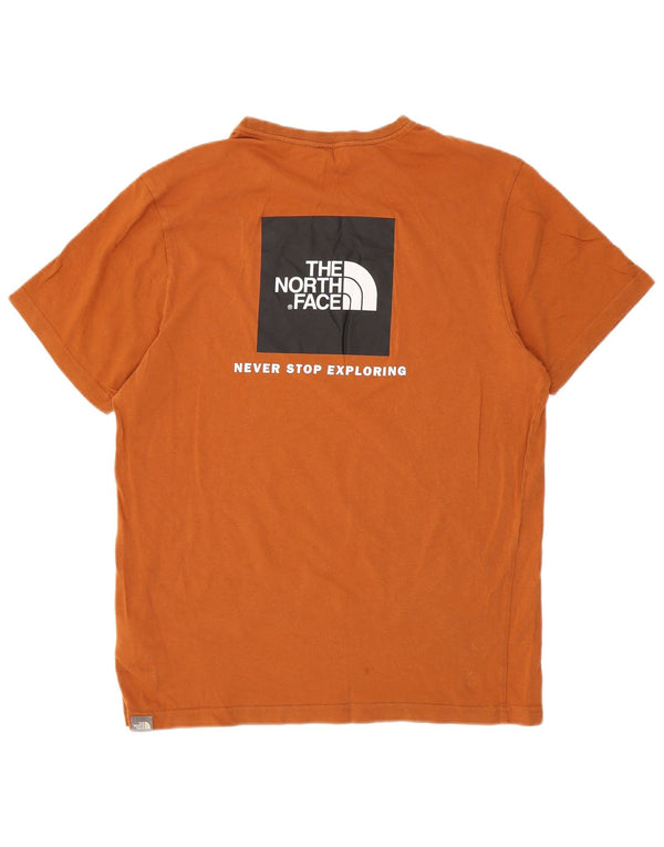 The North Face Mens Graphic T-Shirt Top Medium Orange Cotton