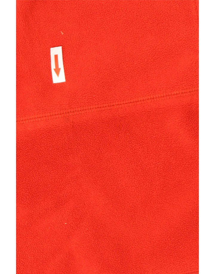 Asics Womens Zip Neck Fleece Jumper Medium Red Polyester