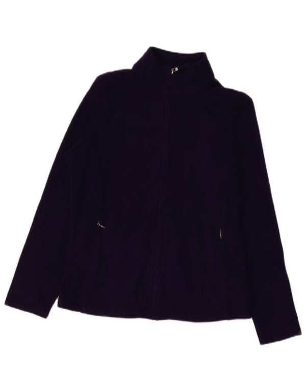 Marks & Spencer Womens Fleece Jacket UK 12 Medium Purple Polyester