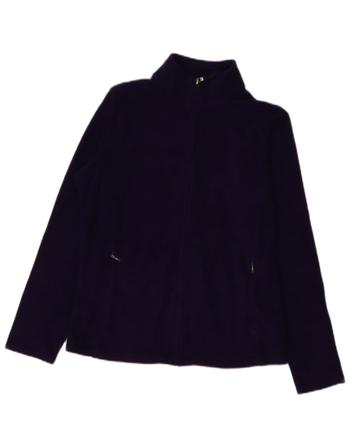 Marks & Spencer Womens Fleece Jacket UK 12 Medium Purple Polyester