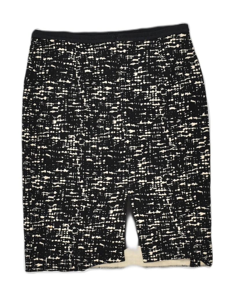 MAX MARA Womens Straight Skirt UK 16 Large W32 Black Spotted Wool | Vintage Max Mara | Thrift | Second-Hand Max Mara | Used Clothing | Messina Hembry 