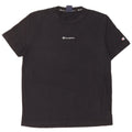 Champion Mens Graphic T-Shirt Top Medium Black Cotton