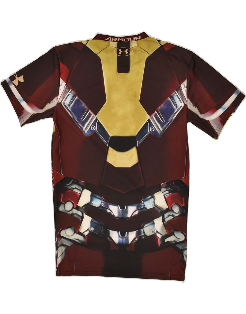 UNDER ARMOUR Boys Iron Man Graphic T-Shirt Top 10-11 Years Large Maroon | Vintage Under Armour | Thrift | Second-Hand Under Armour | Used Clothing | Messina Hembry 