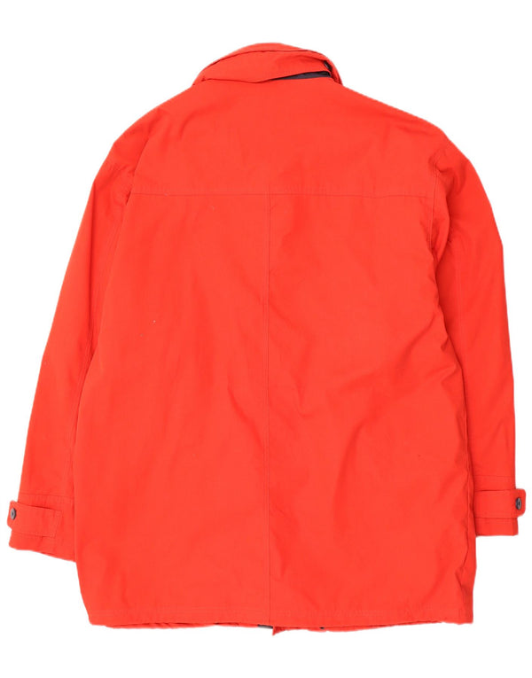 Green Leaves Mens Windbreaker Jacket UK 42 XL Red Polyester