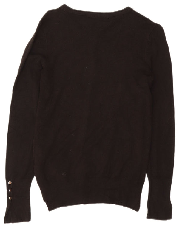 Zara Womens Cardigan Sweater UK 10 Small  Black Viscose