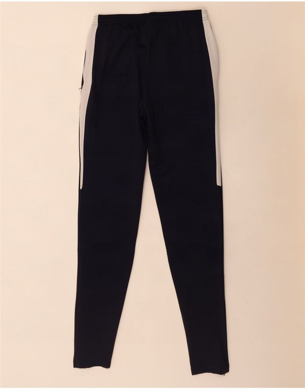 Nike Mens Dri Fit Tracksuit Trousers Small Navy Blue Colourblock Polyester