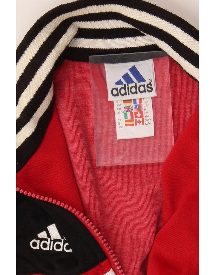 ADIDAS Boys Tracksuit Top Jacket 11-12 Years Black Colourblock Vintage Adidas and Second-Hand Adidas from Messina Hembry 