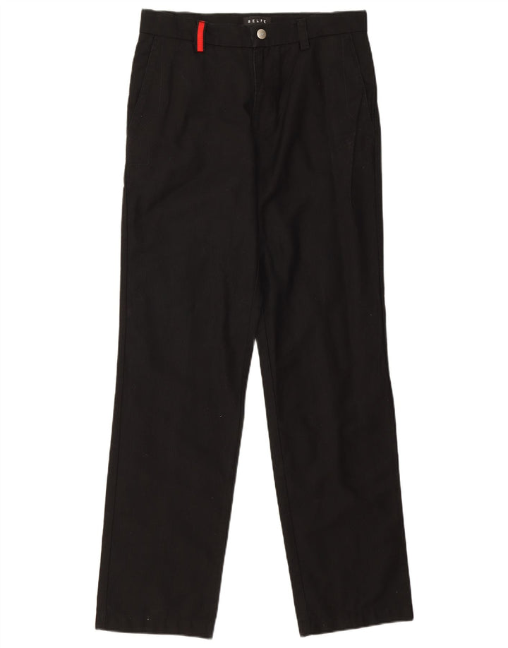 Belfe Mens Trousers UK 30 W30 L31 Black Cotton
