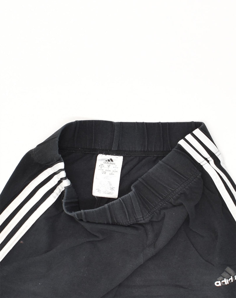 ADIDAS Womens Tracksuit Trousers UK 12/14 Medium Black Cotton | Vintage Adidas | Thrift | Second-Hand Adidas | Used Clothing | Messina Hembry 