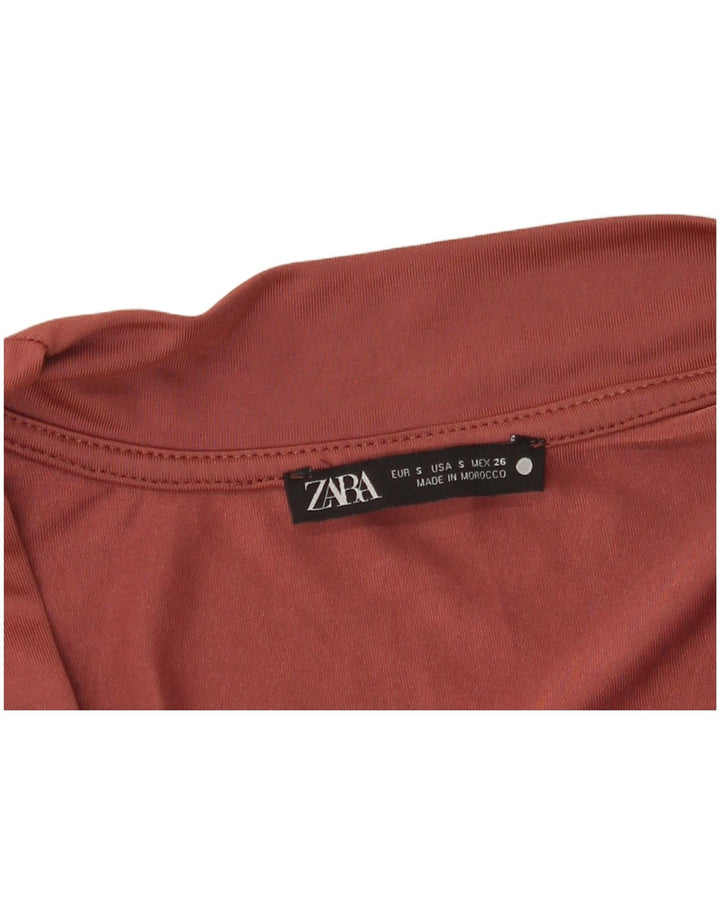 Zara Womens Bodysuit UK 10 Small Brown