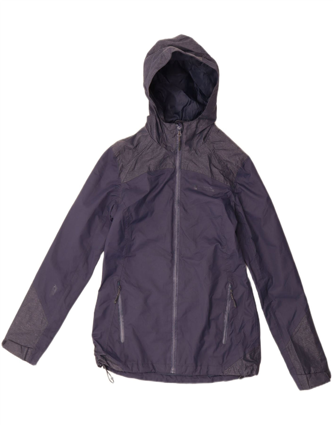 MOUNTAIN WAREHOUSE Womens Rain Jacket UK 10 Small Navy Blue Colourblock