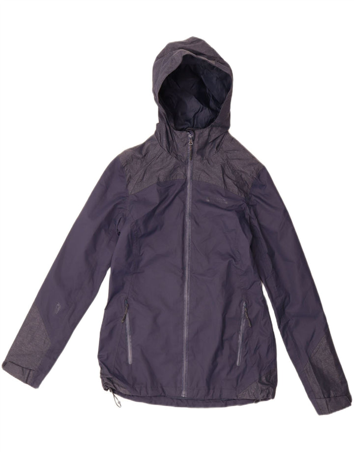 MOUNTAIN WAREHOUSE Womens Rain Jacket UK 10 Small Navy Blue Colourblock