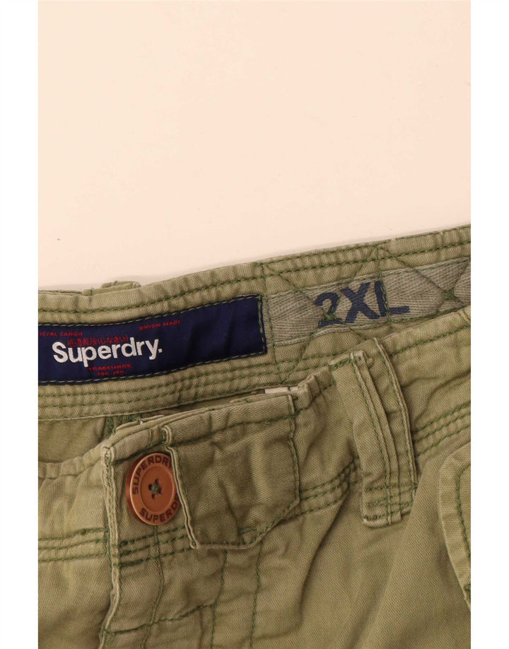 Superdry Mens Cargo Shorts 2XL W40 Khaki Cotton