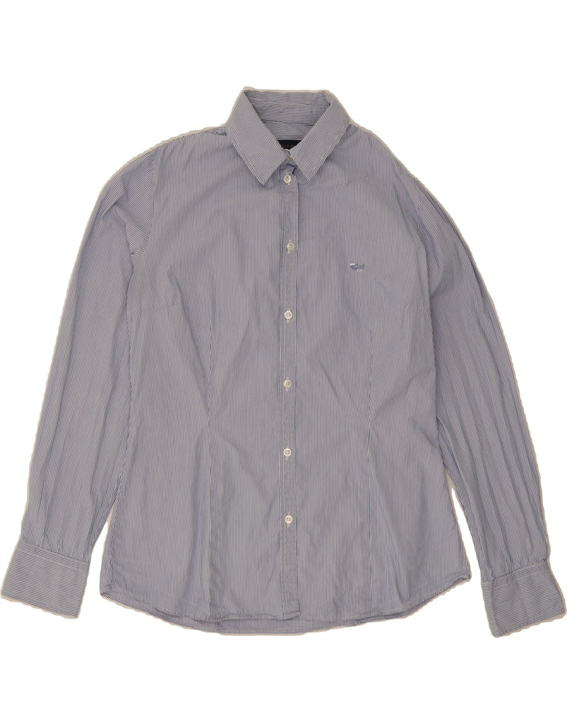 PAUL & SHARK Womens Shirt US 8 Medium Blue Pinstripe Cotton Vintage Paul & Shark and Second-Hand Paul & Shark from Messina Hembry 
