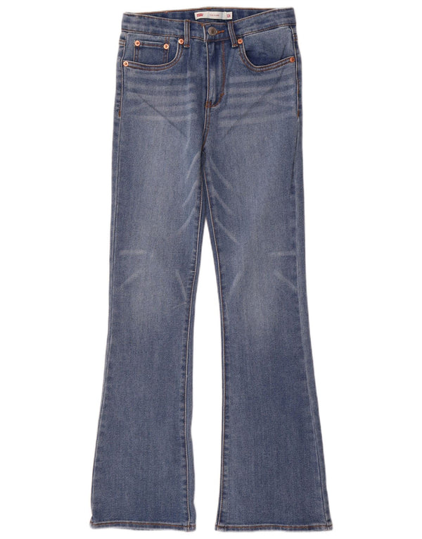 Levi's Girls 726 Flared Jeans 11-12 Years W24 L29 Blue Cotton