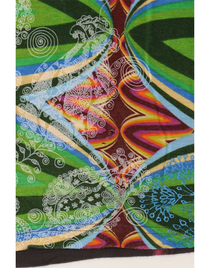 Desigual Womens Graphic T-Shirt Top UK 12 Medium Multicoloured Butterfly