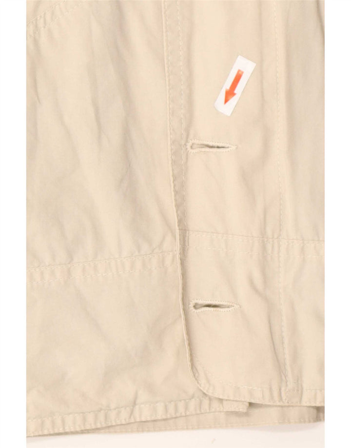 Vintage Mens Bomber Jacket UK 38 Medium Beige Cotton