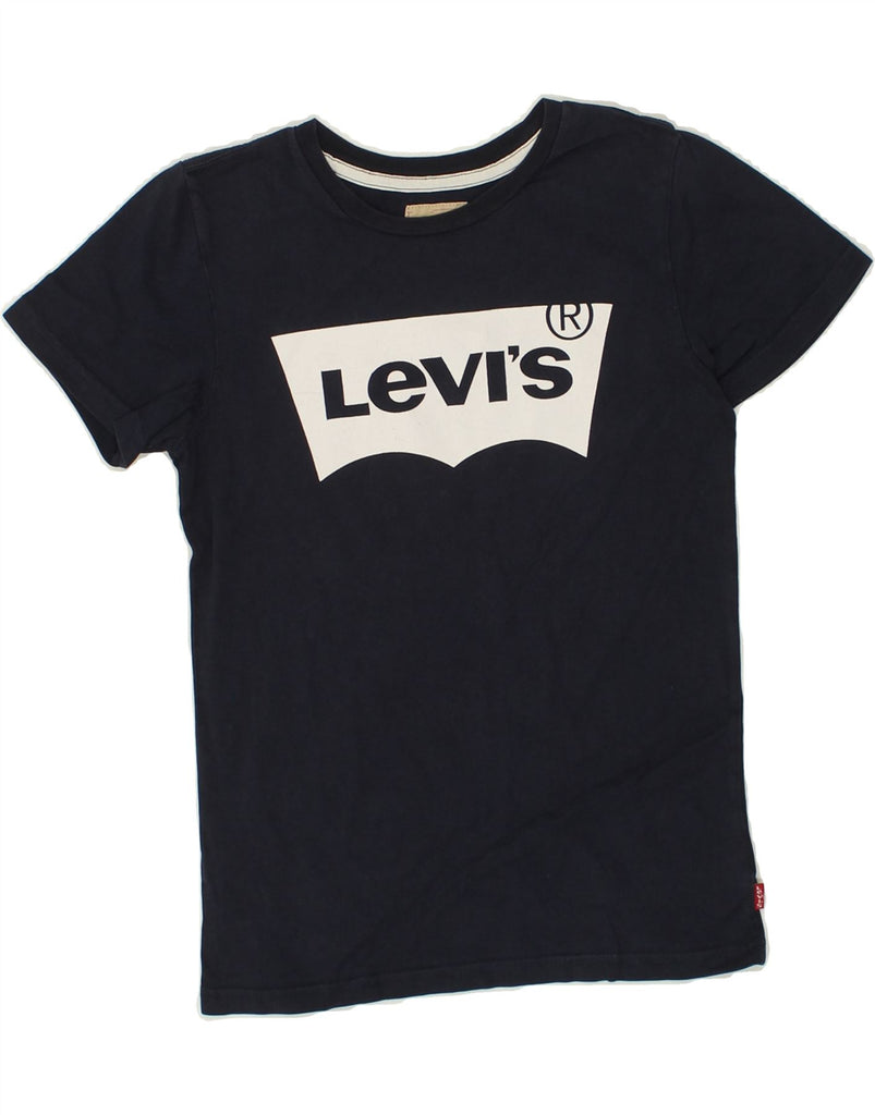 LEVI'S Girls Graphic T-Shirt Top 11-12 Years Navy Blue Cotton | Vintage Levi's | Thrift | Second-Hand Levi's | Used Clothing | Messina Hembry 