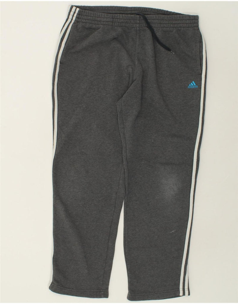 ADIDAS Mens Climalite Tracksuit Trousers XL Grey Cotton | Vintage Adidas | Thrift | Second-Hand Adidas | Used Clothing | Messina Hembry 