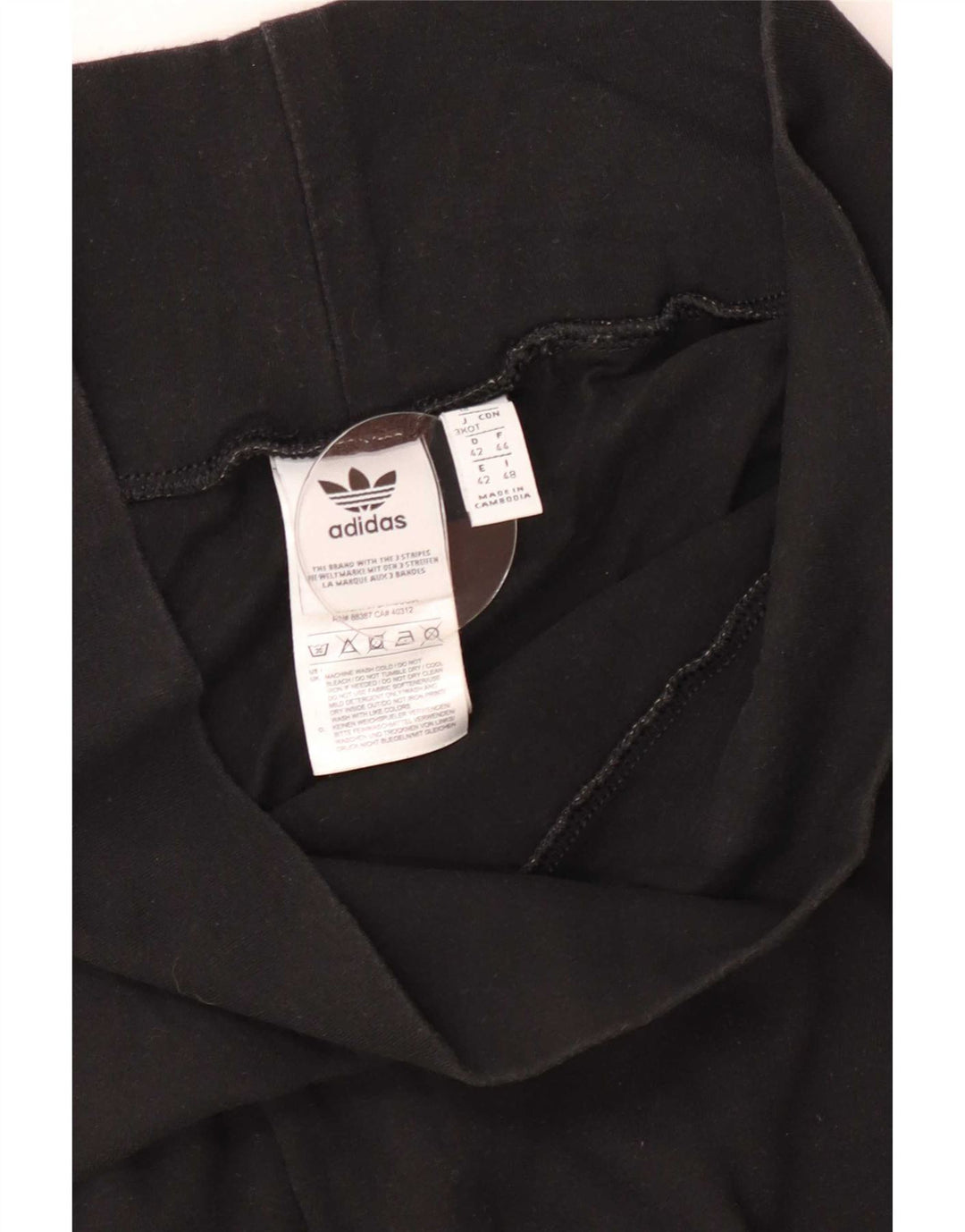Adidas Womens Graphic Leggings UK 16 Large Black Cotton