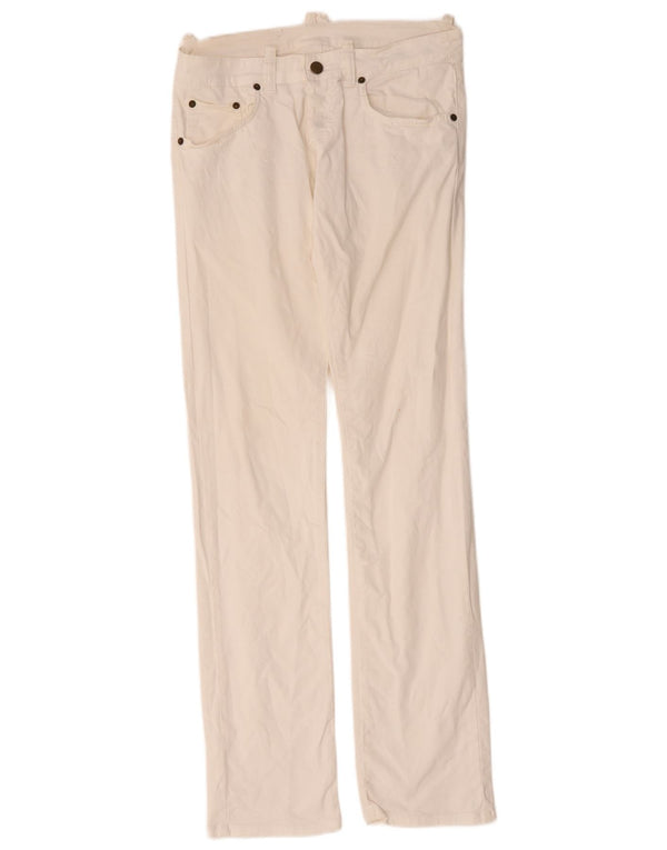 Iceberg Womens Low Waist Slim Jeans W29 L33 White Cotton