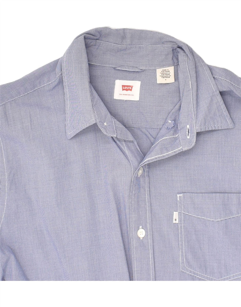 LEVI'S Mens Shirt Medium Blue Check Cotton Vintage Levi's and Second-Hand Levi's from Messina Hembry 