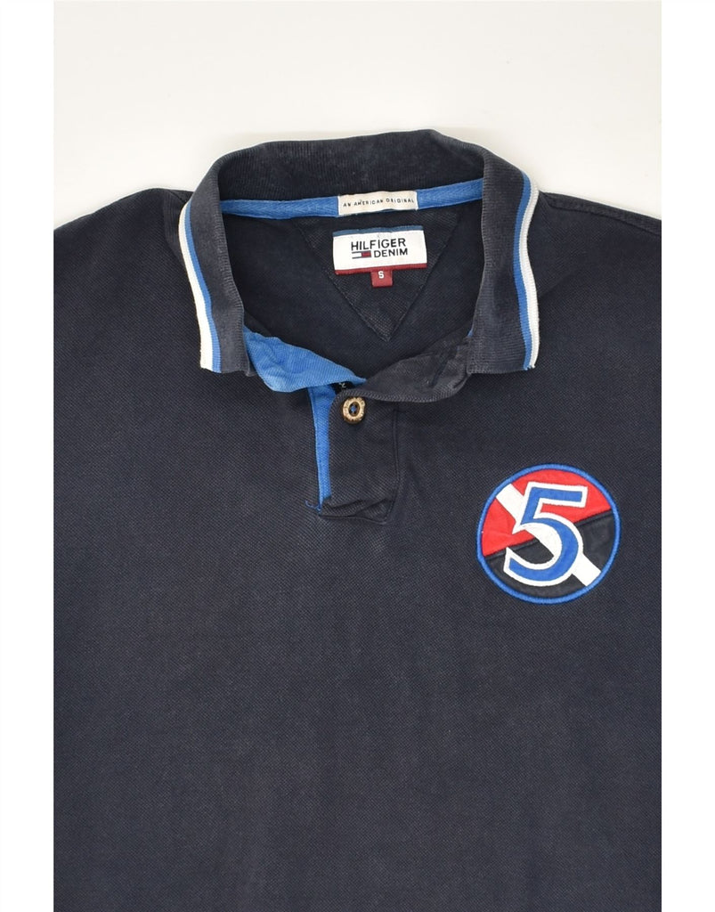 TOMMY HILFIGER Mens Polo Shirt Small Navy Blue Cotton | Vintage Tommy Hilfiger | Thrift | Second-Hand Tommy Hilfiger | Used Clothing | Messina Hembry 