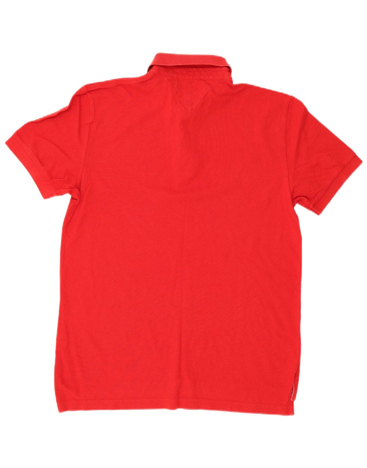 Tommy Hilfiger Mens Polo Shirt Medium Red Cotton