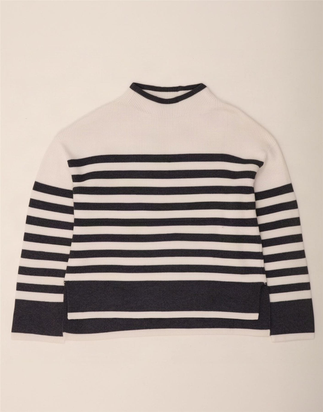 Marks & Spencer Womens Turtle Neck Jumper Sweater UK 14 Medium White