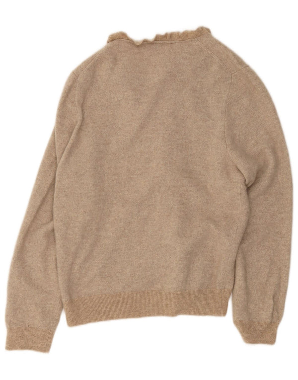 J. Crew Womens Cardigan Sweater UK 18 XL Beige Wool