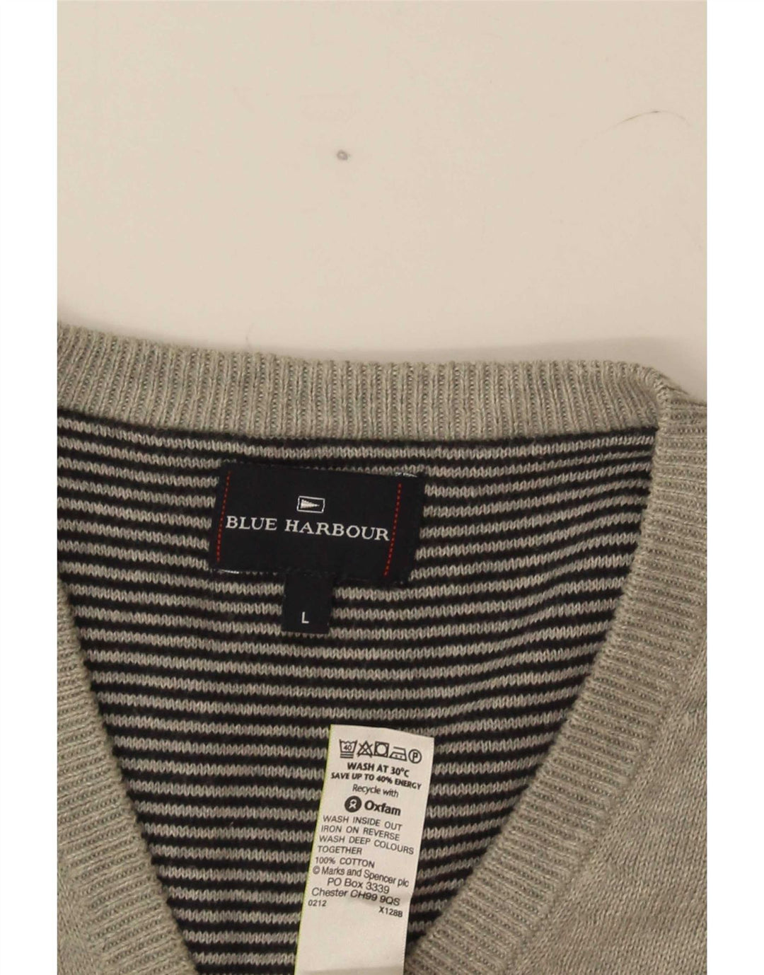 Marks & Spencer Mens Blue Harbour Vest Tank Top Large Grey Cotton