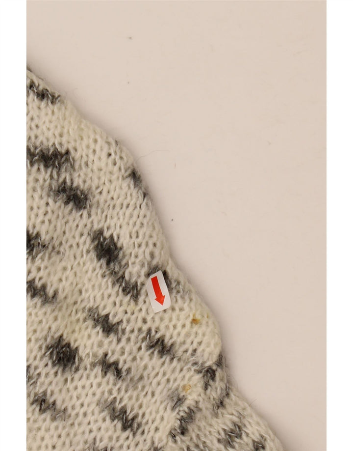 ZARA Womens Crew Neck Jumper Sweater UK 16 Large Off White Flecked