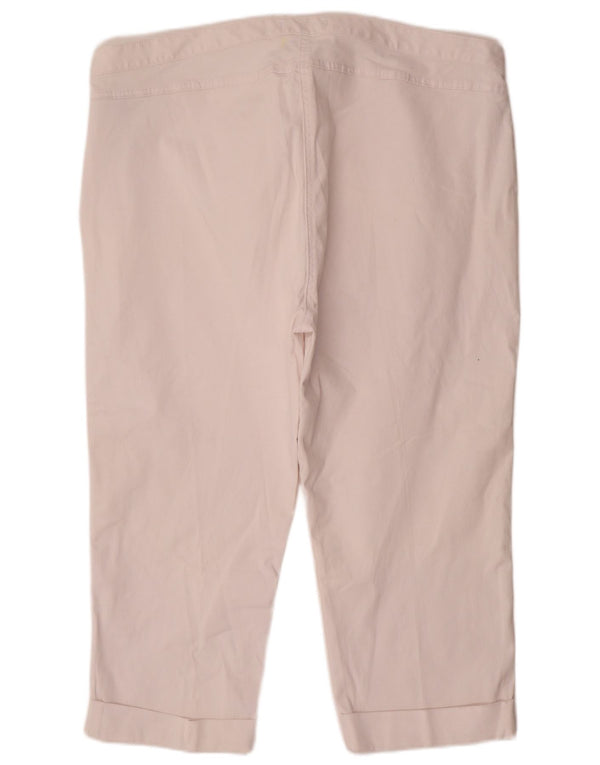 Marks & Spencer Womens Tapered Capri Trousers UK 22 3XL W44 L22 White