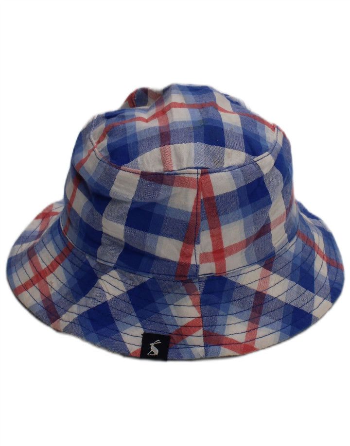 Joules Baby Boys Bucket Hat 3-6 Months Blue Check Cotton