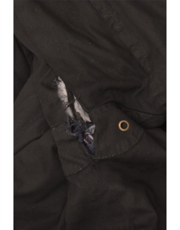 Fat Face Mens Waxed Cotton Jacket UK 40 Large Black