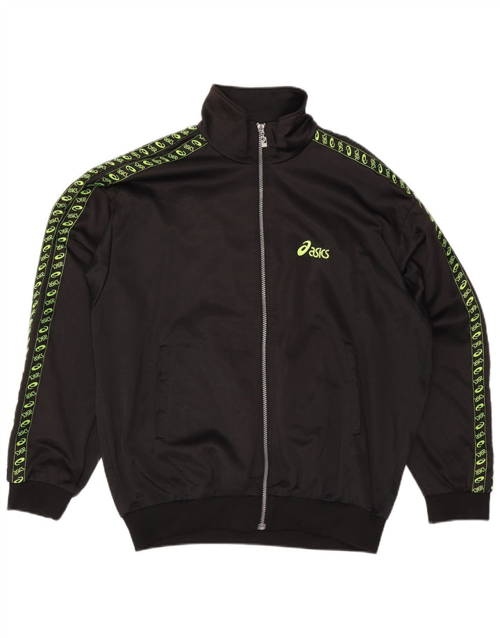 Asics Mens Graphic Tracksuit Top Jacket XL Black
