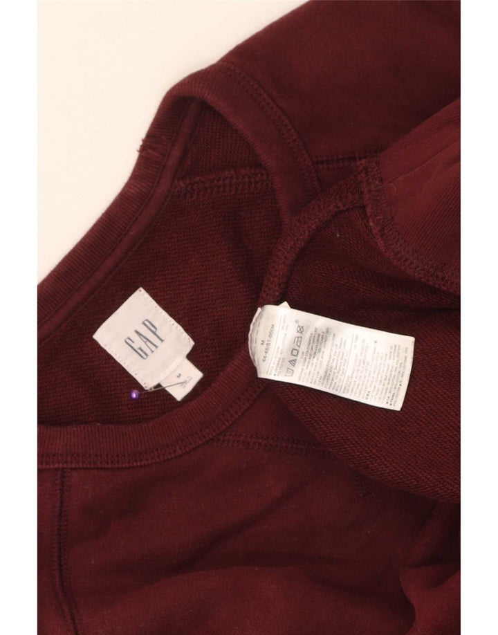 Gap Mens Sweatshirt Jumper Medium Burgundy Cotton