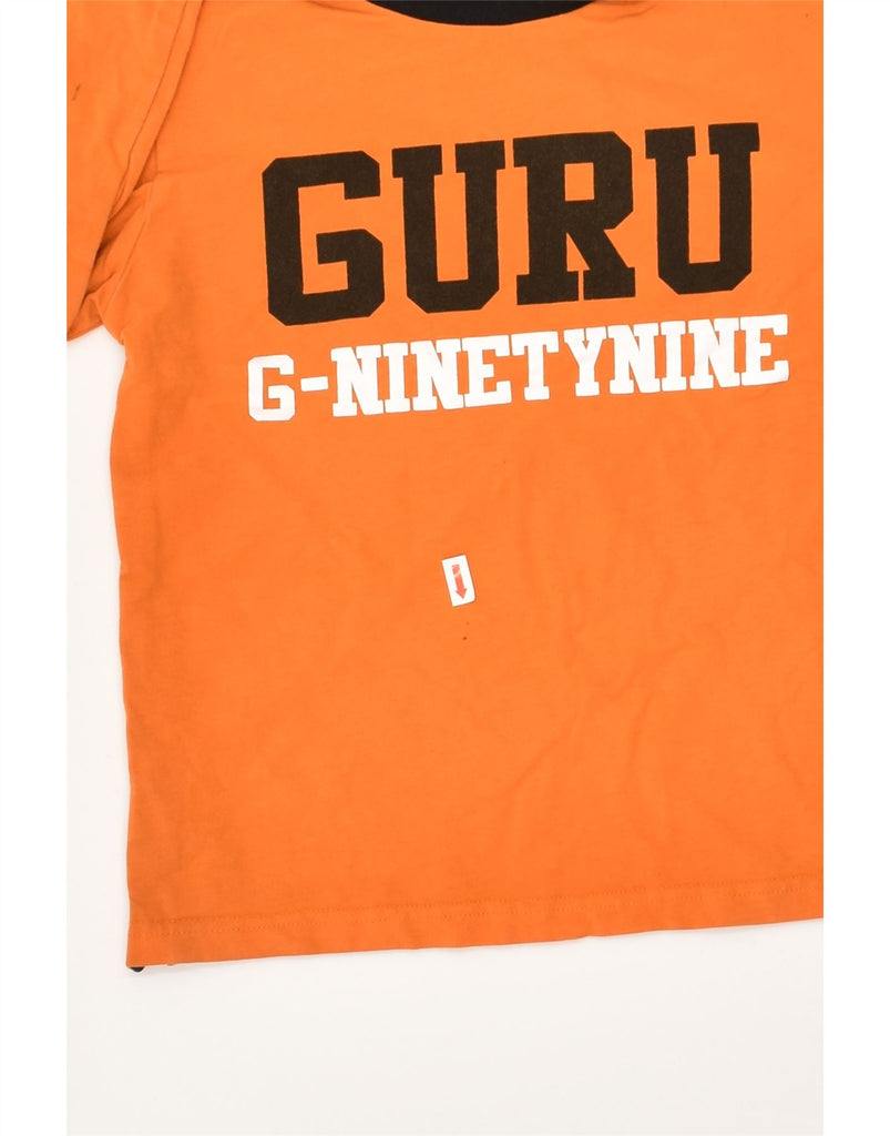 GURU Boys Graphic Top Long Sleeve 7-8 Years Orange Cotton | Vintage Guru | Thrift | Second-Hand Guru | Used Clothing | Messina Hembry 